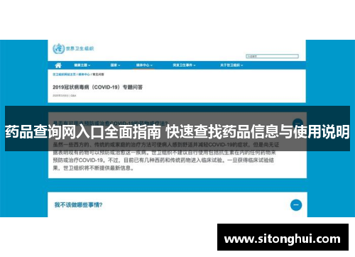 药品查询网入口全面指南 快速查找药品信息与使用说明